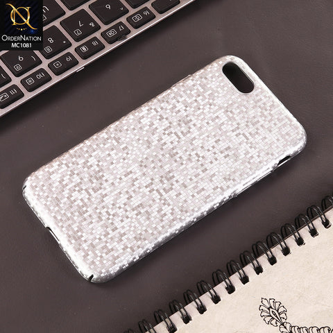 iPhone 6S / 6 Cover - Silver - Yunbaozi Mosaic Grid Texture Hard Protective Case 3D Frosted Case Slim Shell Anti-Scratch Anti-Shock Anti-Slip