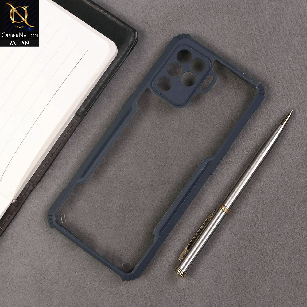 Oppo F19 Pro Cover - Blue - Hybrid Tpu Pc Case
