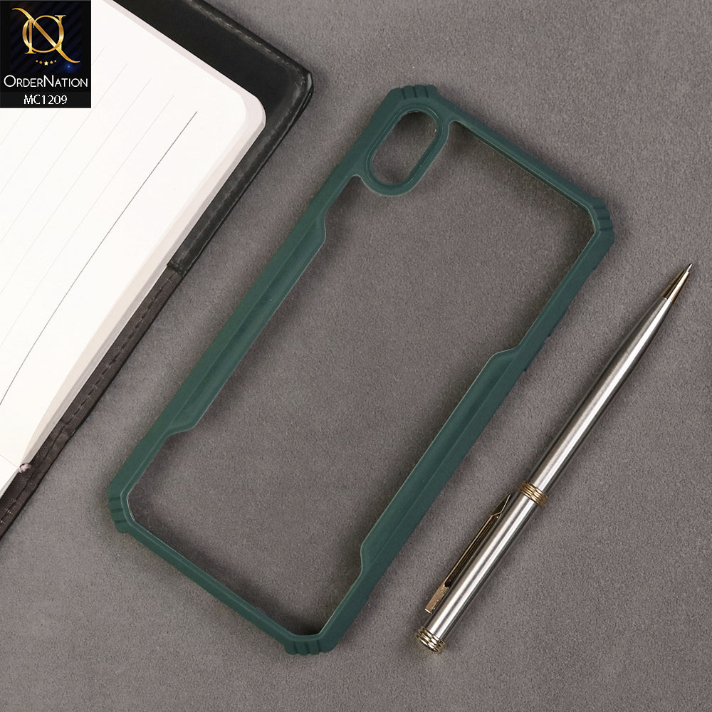 iPhone XS Max Cover - Green - Hybrid Tpu Pc Case