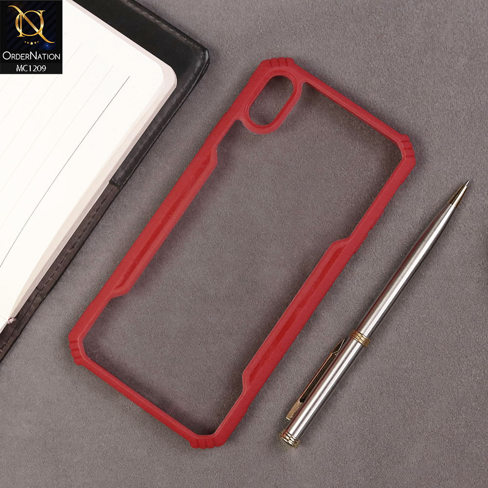 iPhone XS Max Cover - Red - Hybrid Tpu Pc Case