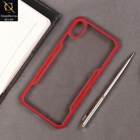 iPhone XS Max Cover - Red - Hybrid Tpu Pc Case