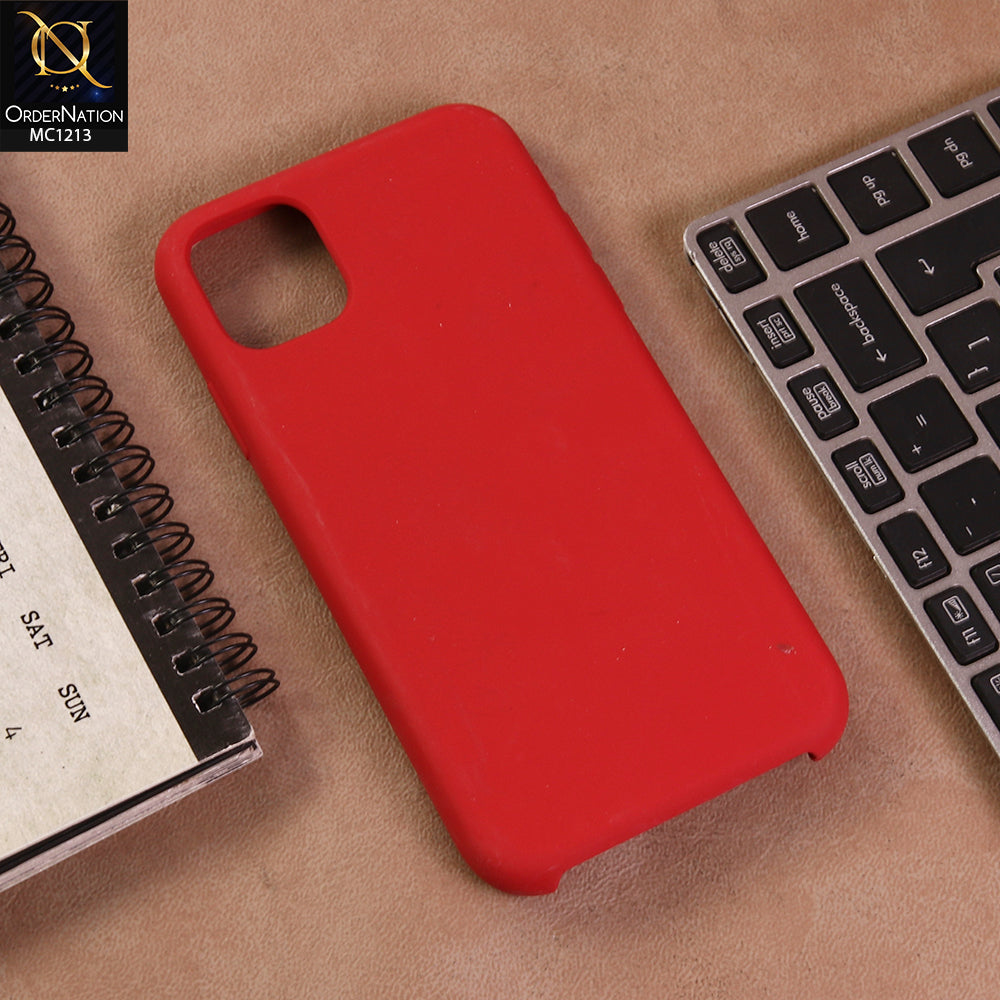 iPhone 11 Cover  - Maroon - Soft Shockproof Silica Gel Case