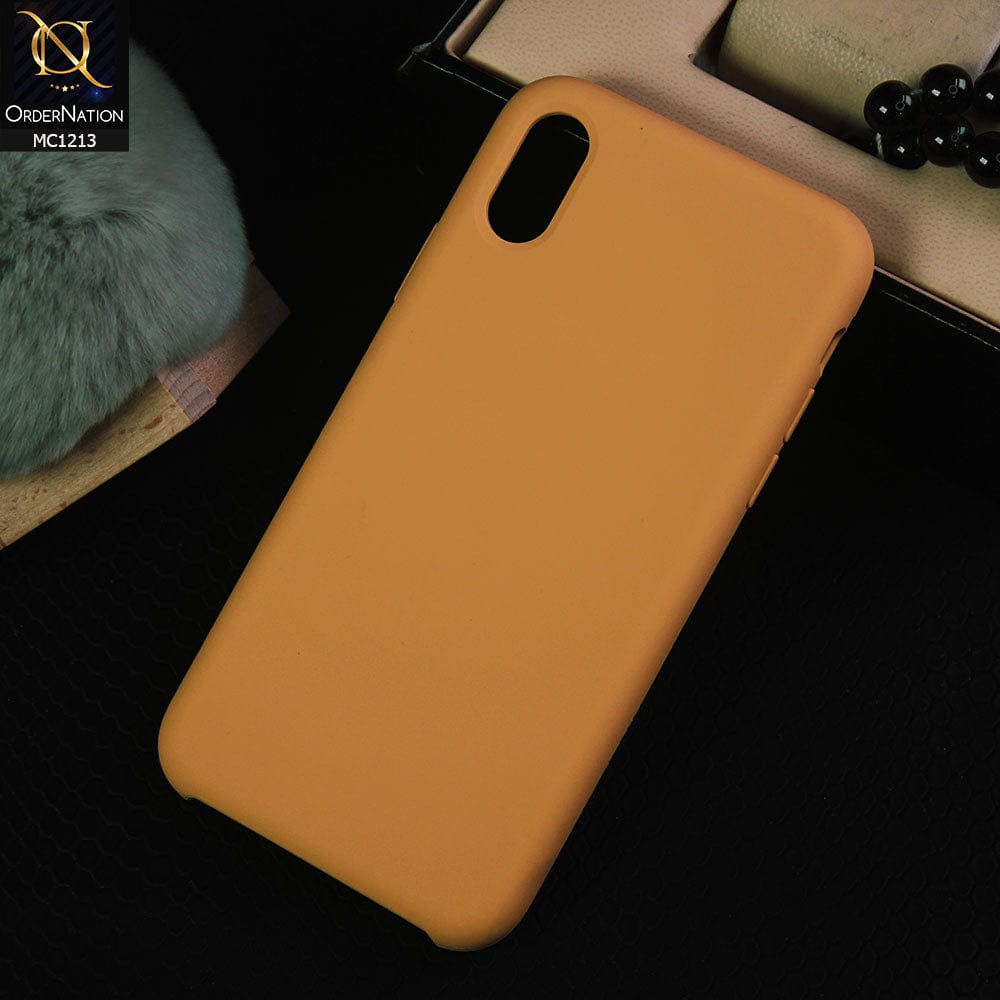 iPhone XS / X Cover - Mustard - Soft Shockproof Sillica Gel Case