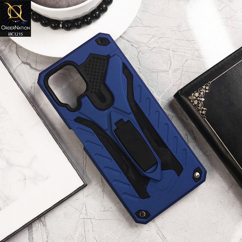 Samsung Galaxy A22 Cover - Blue - Luxury Hybrid Shockproof Stand Case