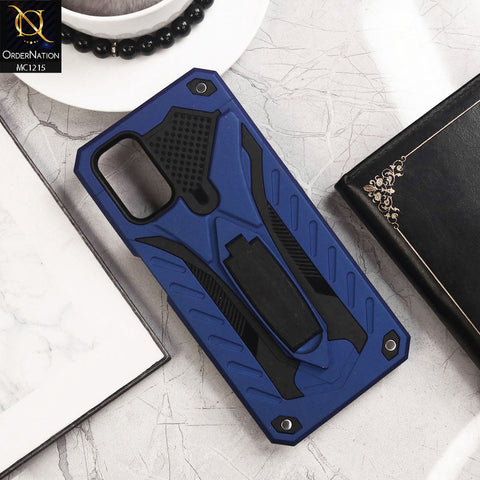 Oppo A52 Cover - Blue - Luxury Hybrid Shockproof Stand Case