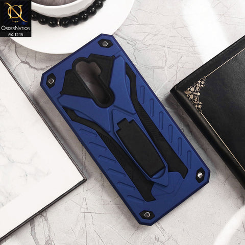Oppo A9 2020 Cover - Blue - Luxury Hybrid Shockproof Stand Case