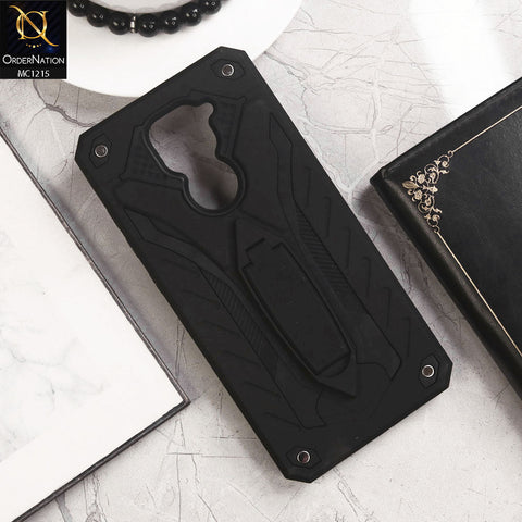 Xiaomi Redmi Note 9 Cover - Black - Luxury Hybrid Shockproof Stand Case