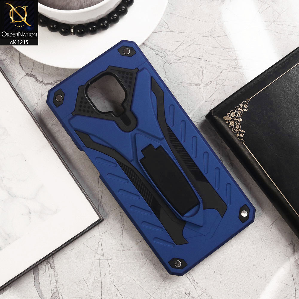 Xiaomi Poco M2 Pro Cover - Blue - Luxury Hybrid Shockproof Stand Case