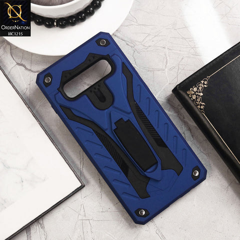 Samsung Galaxy S10 Plus Cover - Blue - Luxury Hybrid Shockproof Stand Case