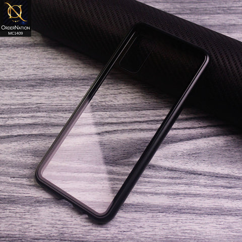 Vivo V17 Cover - Black - Luxury HQ Magnetic Back Glass Case No Glass On Screen Side