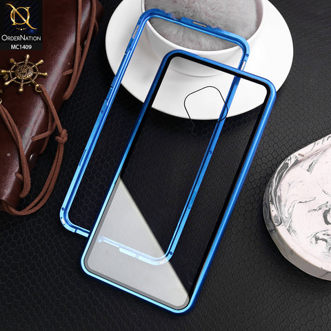 Vivo S1 Pro Cover - Blue - Luxury HQ Magnetic Back Glass Case - No Glass On Screen Side
