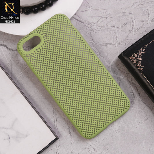 iPhone 8 / 7 Cover - Light Green - Soft Candy Doted Silica Gell Breathing Case