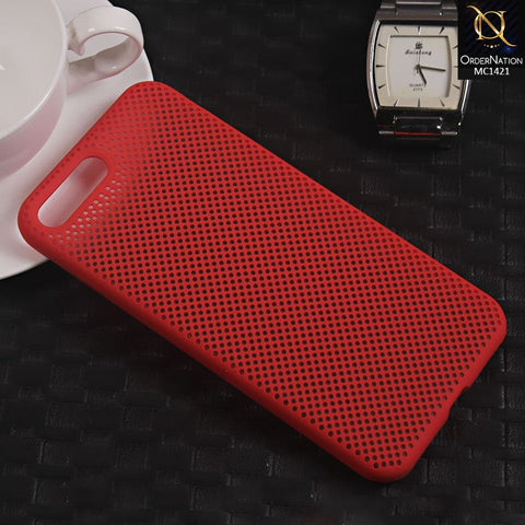 iPhone 8 Plus / 7 Plus Cover - Red - Soft Candy Doted Silica Gell Breathing Case