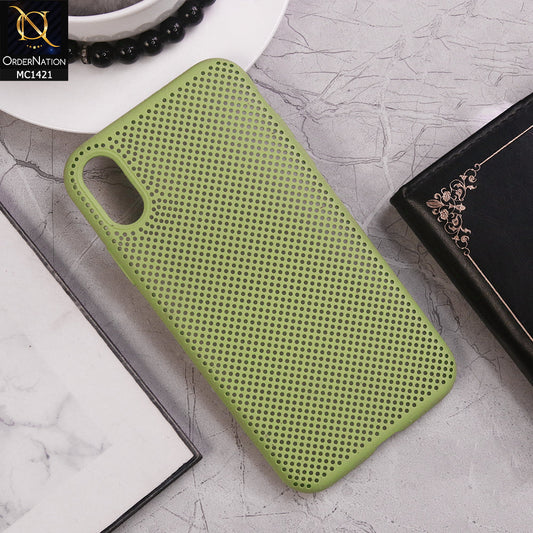 iPhone XR Cover - Light Green - Soft Candy Doted Silica Gell Breathing Case