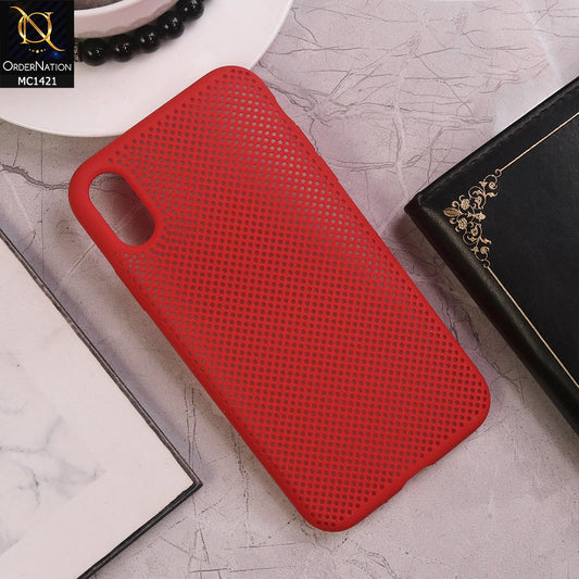 iPhone XR Cover - Red - Soft Candy Doted Silica Gell Breathing Case
