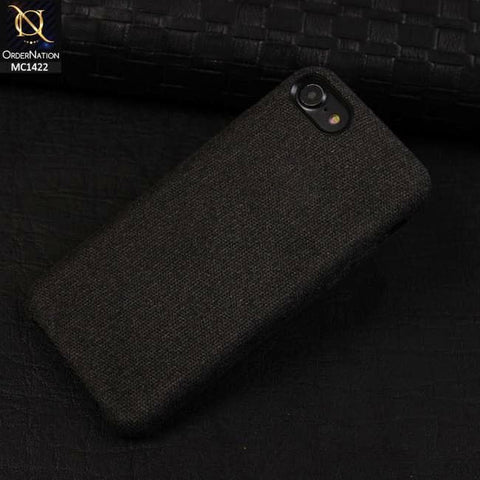 iPhone SE 2020 Cover - Black - Jeans Texture PC Case