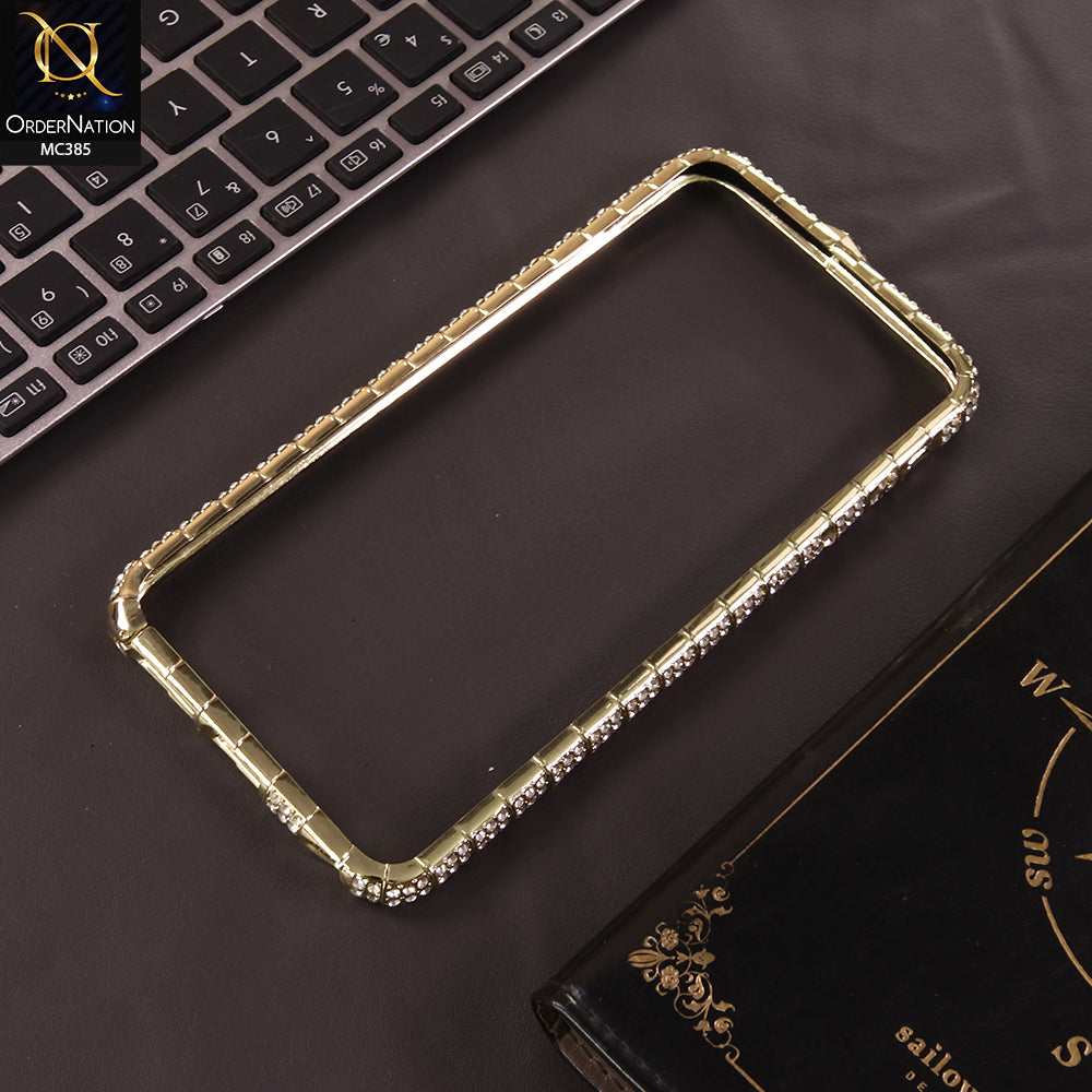 iPhone 6s / 6 Cover - Golden - Bling Diamond Rhinestone Crystal Metal Bumper Frame Edge