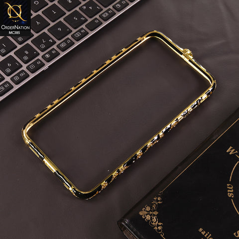 iPhone 6S / 6 Cover - Black - Bling Diamond Rhinestone Crystal Metal Bumper Frame Edge