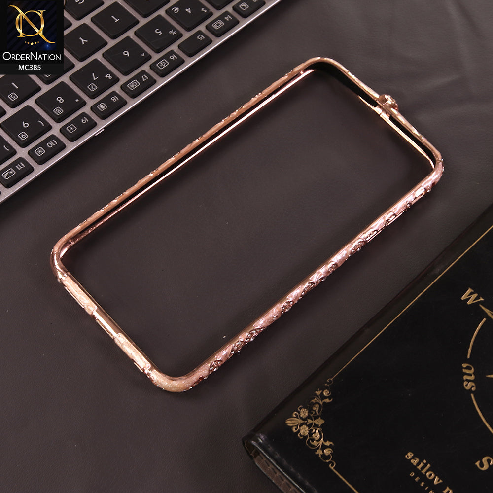 iPhone 6s Plus / 6 Plus Cover - Pink - Bling Diamond Rhinestone Crystal Metal Bumper Frame Edge