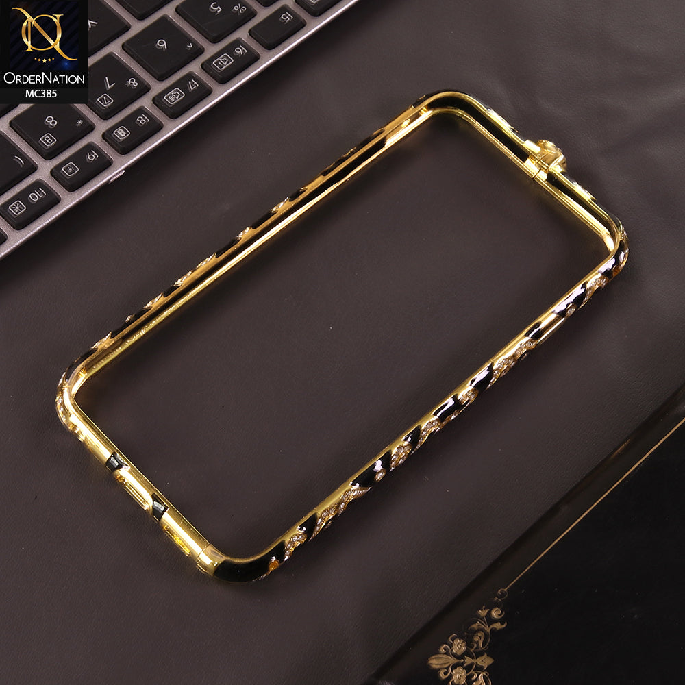 iPhone 6s Plus / 6 Plus Cover - Black - Bling Diamond Rhinestone Crystal Metal Bumper Frame Edge