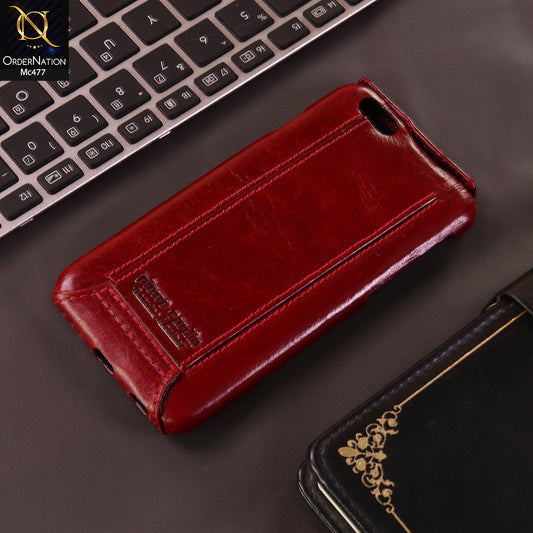 iPhone 6S / 6 Cover - Maroon - New Premium Leather Flip Book Protective Case