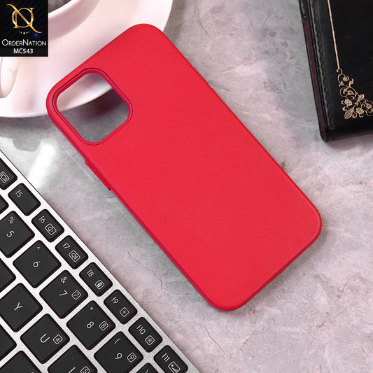 iPhone 12 Mini Cover - Red -  Luxury Elegant Leather Soft Case