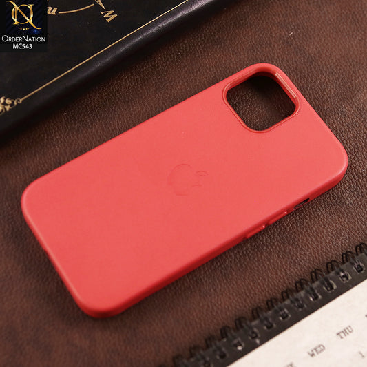 iPhone 13 Pro Cover  - Red - Luxury Elegant Leather Soft Case