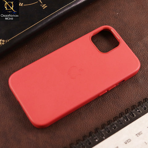 iPhone 13 Pro Cover  - Red - Luxury Elegant Leather Soft Case