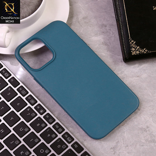 iPhone 12 Pro Max Cover - Sky blue -  Luxury Elegant Leather Soft Case