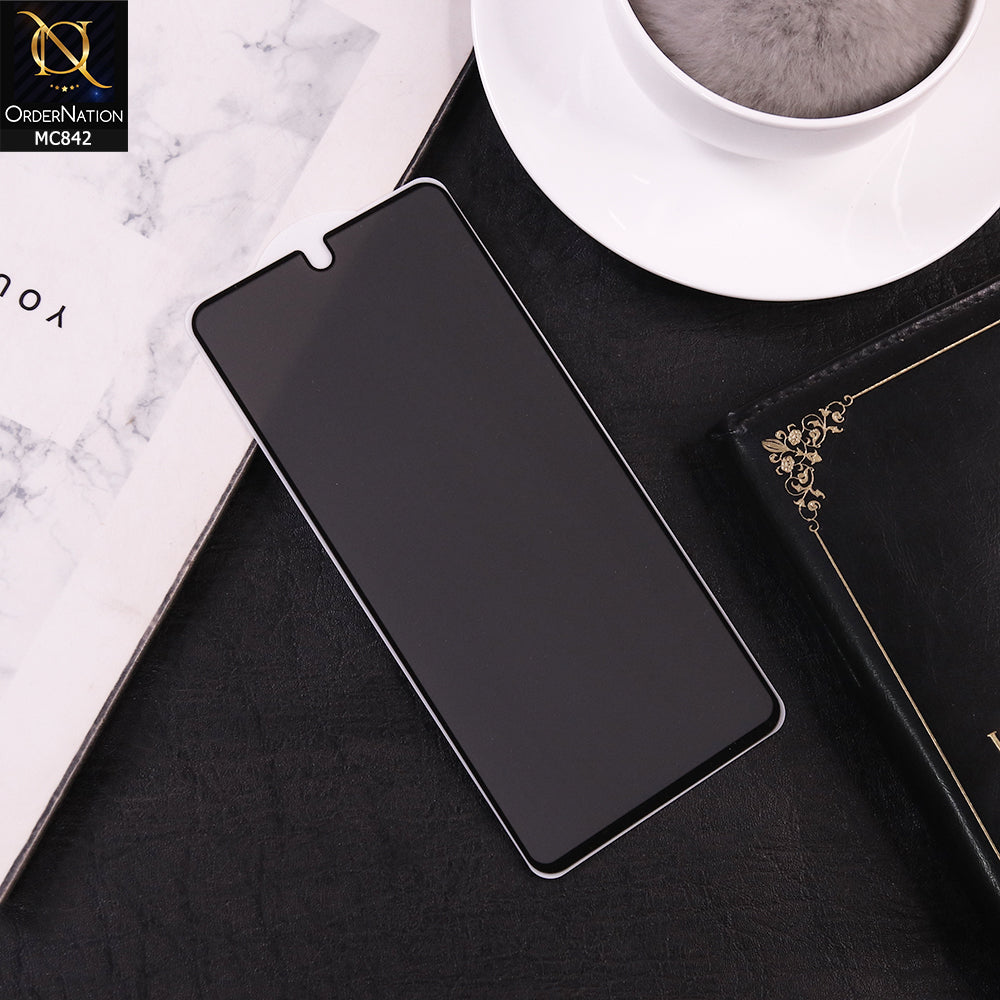 Oppo A40 Screen Protector - Black - Privacy Tempared Screen Protector