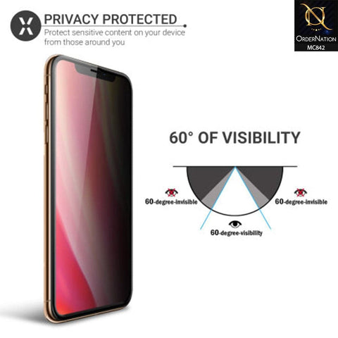 iPhone 11 Screen Protector - Black - Privacy Tempared Glass Screen Protector