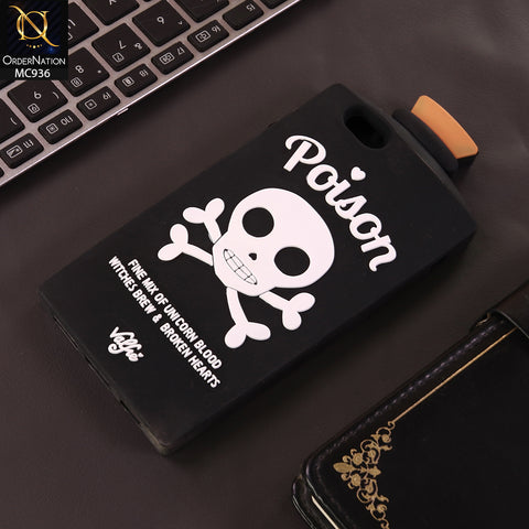 iPhone 6S / 6 Cover - Black - Soft silicone Valfre black bottle phone case