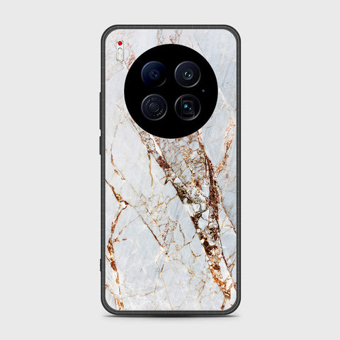 Tecno Camon 40 Premier 5G - White Marble Series - HQ Ultra Shine Premium Infinity Glass Soft Silicon Borders Case