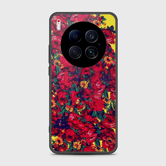 Tecno Camon 40 Premier 5G - Floral Series - HQ Ultra Shine Premium Infinity Glass Soft Silicon Borders Case