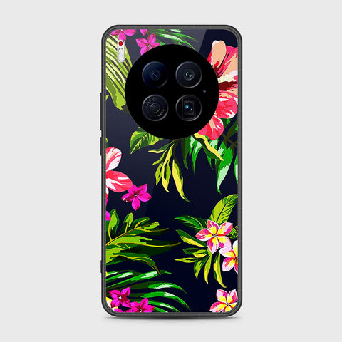 Tecno Camon 40 Premier 5G - Floral Series - HQ Ultra Shine Premium Infinity Glass Soft Silicon Borders Case
