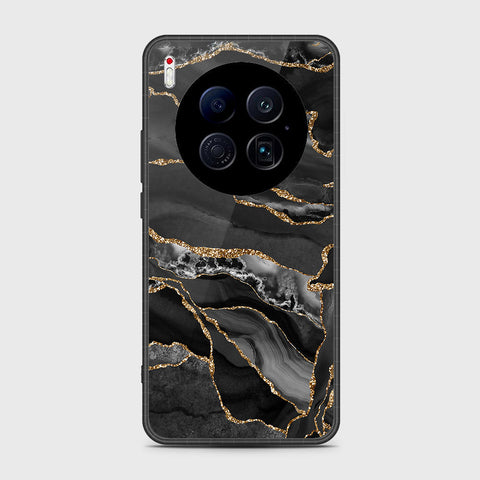 Tecno Camon 40 Premier 5G - Black Marble Series - HQ Ultra Shine Premium Infinity Glass Soft Silicon Borders Case