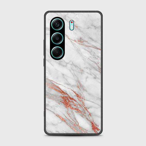 Tecno Camon 40 Pro - White Marble Series - HQ Premium Shine Durable Shatterproof Case