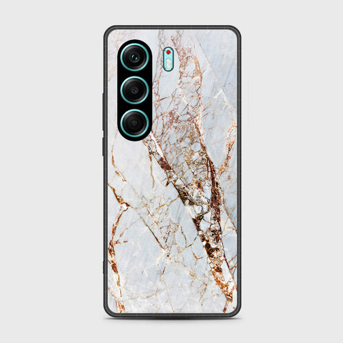 Tecno Camon 40 - White Marble Series - HQ Premium Shine Durable Shatterproof Case
