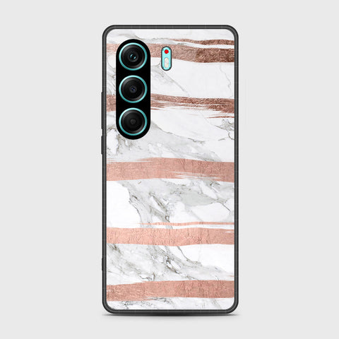 Tecno Camon 40 Pro - White Marble Series - HQ Premium Shine Durable Shatterproof Case