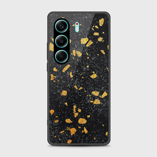 Tecno Camon 40 - Black Marble Series - HQ Premium Shine Durable Shatterproof Case (Fast Delivery)