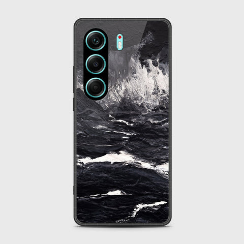 Tecno Camon 40 Pro - Black Marble Series - HQ Premium Shine Durable Shatterproof Case