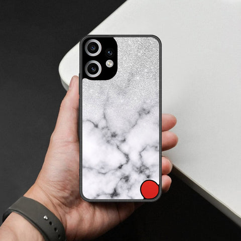 Nothing Phone CMF 2 Pro Cover - White Marble Series - HQ Premium Shine Durable Shatterproof Case