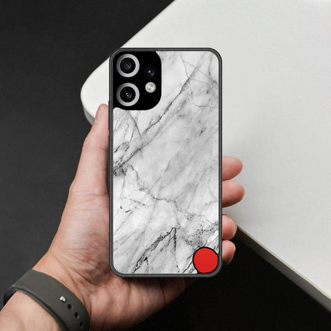 Nothing Phone CMF 2 Pro Cover - White Marble Series - HQ Premium Shine Durable Shatterproof Case