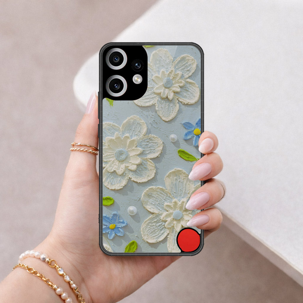 Nothing Phone CMF 2 Pro Cover - Floral Series - Design 3 - Sky Blue - HQ Premium Shine Durable Shatterproof Case
