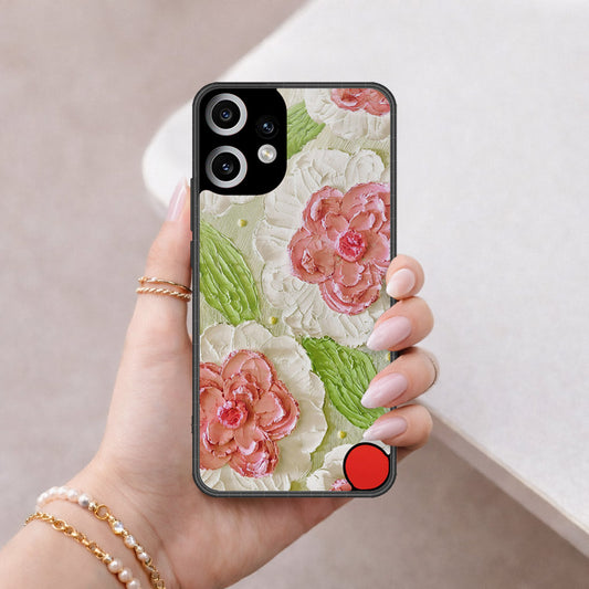 Nothing Phone CMF 2 Pro Cover - Floral Series - Design 13 - Offwhite & Green - HQ Premium Shine Durable Shatterproof Case