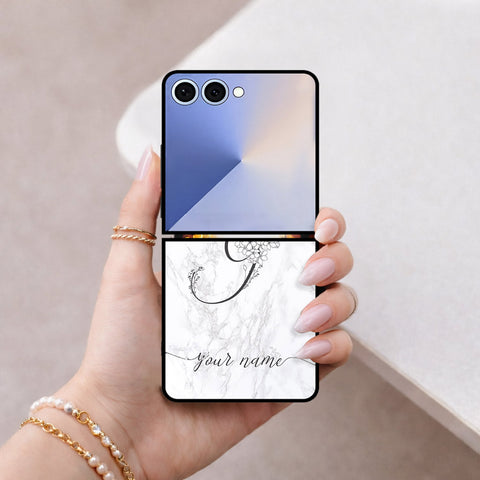 Samsung Galaxy Z Flip 8 Cover - Personalized Alphabet Series - HQ Premium Shine Durable Shatterproof Case