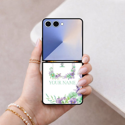 Samsung Galaxy Z Flip 8 Cover - Personalized Alphabet Series - HQ Premium Shine Durable Shatterproof Case