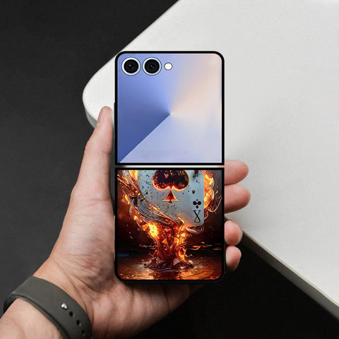 Samsung Galaxy Z Flip 7 Cover - Ace of Fire Rising Star Design - HQ Premium Shine Durable Shatterproof Case