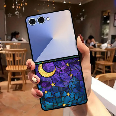 Samsung Galaxy Z Flip 8 Cover - Celestial Starry Universe Series - HQ Premium Shine Durable Shatterproof Case