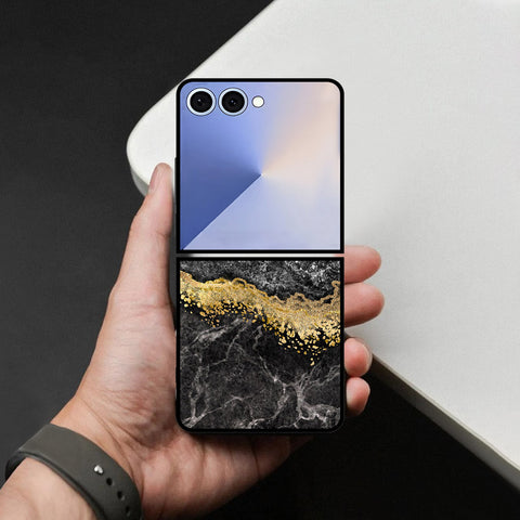 Samsung Galaxy Z Flip 8 Cover - Colorful Marble Series - HQ Premium Shine Durable Shatterproof Case